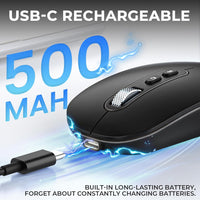 USB C Wireless Mouse Rechargeable Dual-Mode for MacBook Air/Pro â Slim Portable