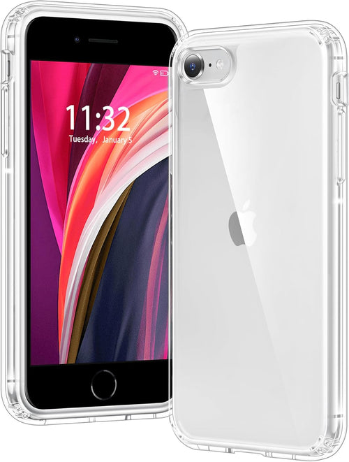 Voyah"ulle Clear Case for iPhone SE 2020/2022, 7/8, Ultra Thin, Shockproof TPU Cover, Anti-Yellowing, Crystal Clear, Phone Case for Apple iPhone SE 2nd 3rd Generation - Clear