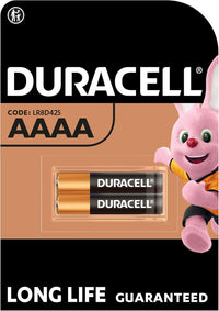 Duracell Specialty Alkaline AAAA Battery 1,5V, pack of 2 (LR8D425), Designed for use in Digital Pens, Medical Devices & Headlamps