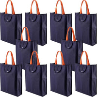 Foldable Reusable Shopping Bags 8-Pack Washable Tote for Grocery Travel Picnic 35x12x45cm