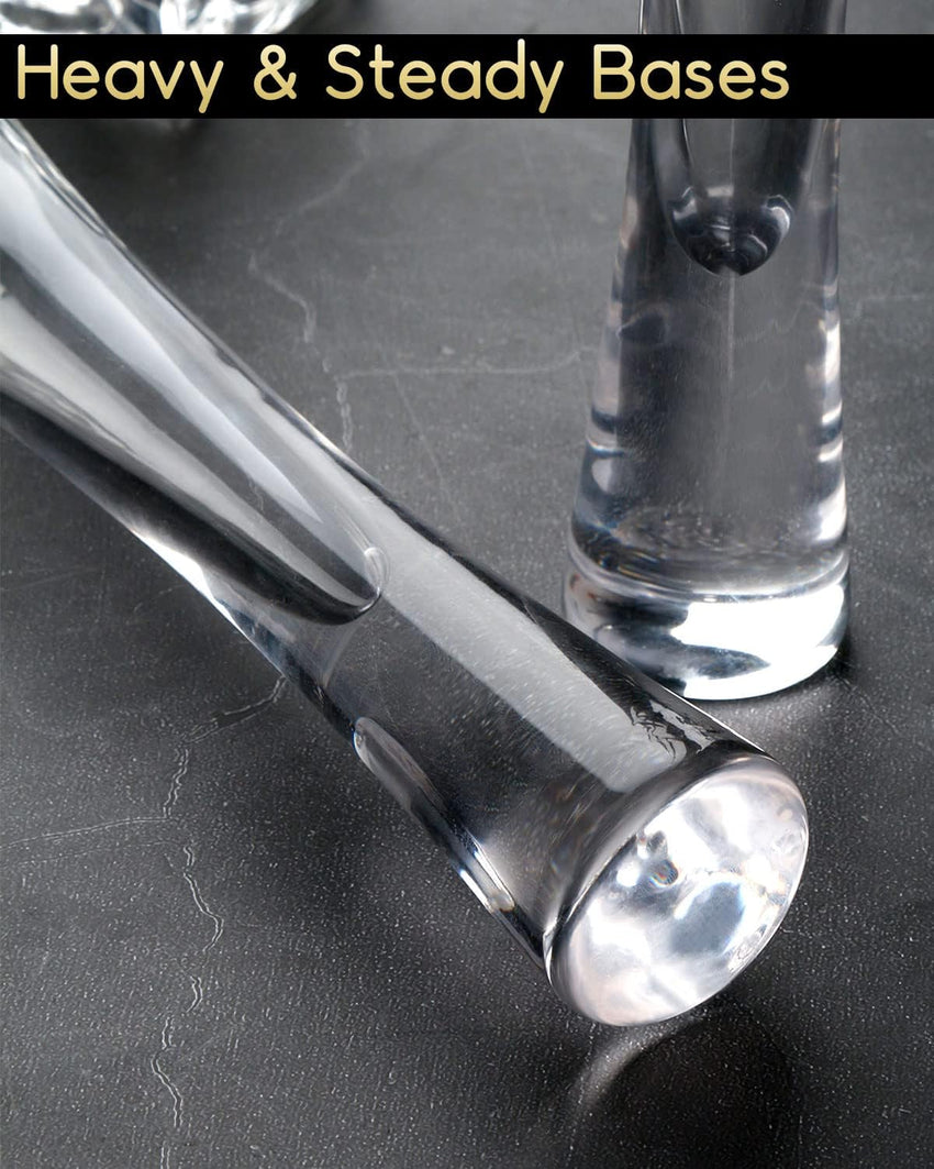 karadrova 2x145ml Champagne Flutes, Prosecco Glasses, Handmade, Clear Crystal Champagne Liqueur Glasses, Prosecco Flute for Wedding Anniversary