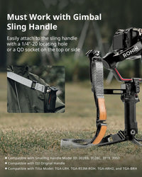 SMALLRIG RS 4 RS 3 RS 2 Weight-Reducing Shoulder Strap Compatible with Sling Handle for DJI, Gimbal Belt with QD Quick Release Buckles for DJI RS 4 Pro/RS 4/ RS 3 Pro/RS 3/ RS 2 Gimbal - 4118