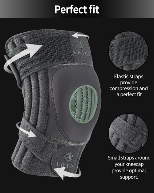 Knee Support Adjustable Brace with Non-Slip Strap for Pain Relief â Universal Size