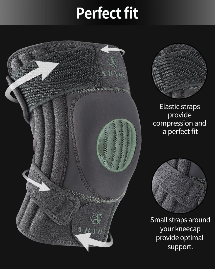 Knee Support Adjustable Brace with Non-Slip Strap for Pain Relief â Universal Size