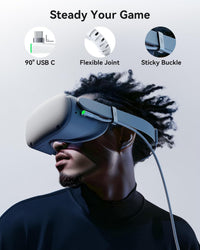 INIU VR Link Cable USB 3.0 16ft with Charging for Quest / Pico / PC VR â White