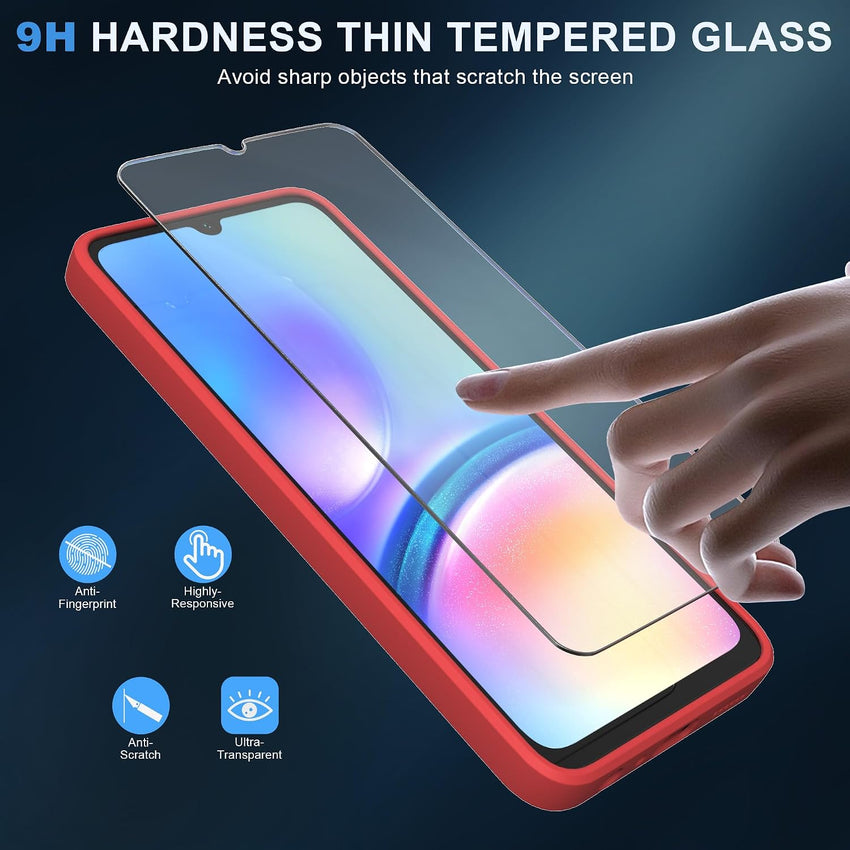 Silicone Cover for Samsung Galaxy A05s 4G (6.7 Inches) No screen protector incl Soft Silicone Ultra Thin TPU Case for Samsung Galaxy A05s 4G â Red