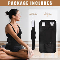 2pcs Reusable Castor Oil Pack Wraps Adjustable Leak-Proof Belt Ã¢ÂÂ Black