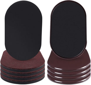 Reusable Heavy Duty Furniture Movers 8 Pack for Carpet and Hard Floor â Brown Oval