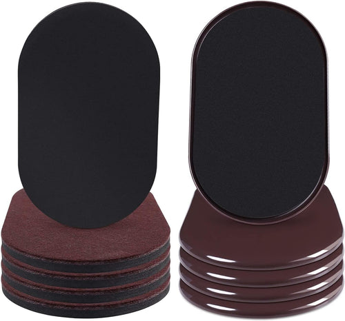 Reusable Heavy Duty Furniture Movers 8 Pack for Carpet and Hard Floor â Brown Oval