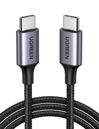 UGREEN USB C to USB-C Charger Cable 60W Type C to C Lead Fast Charging Compatible With iPhone Air/17/16 Pro Max, Galaxy S25 Ultra, Pixel 9, iPad Pro 2024/Air 5, MacBook Pro (2M)