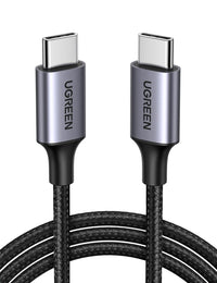 UGREEN USB C to USB-C Charger Cable 60W Type C to C Lead Fast Charging Compatible With iPhone Air/17/16 Pro Max, Galaxy S25 Ultra, Pixel 9, iPad Pro 2024/Air 5, MacBook Pro (2M)