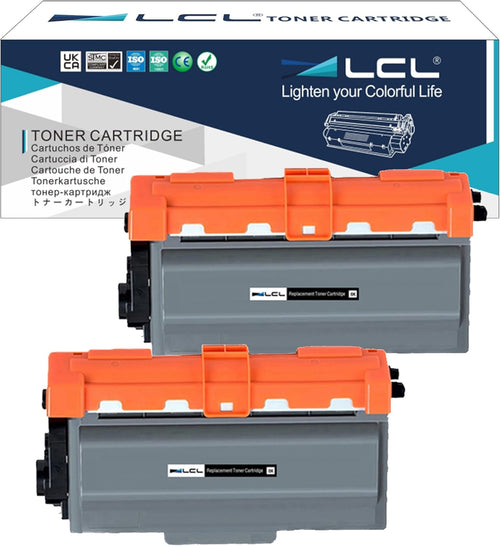LCL Compatible Toner Cartridge TN3380 TN3330 TN-3380 TN-3330 8000 Pages (2Black) Replacement for Brother DCP-8110DN HL-5440D HL-5450DN HL-5470DN HL-5470DW HL-5470DWT HL-5480DW HL-6180DW HL-6180DUW DWT