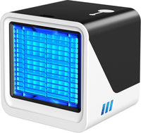Portable Evaporative Air Cooler Fan 3 Speeds Replaceable Filter Humidifier 7-LED