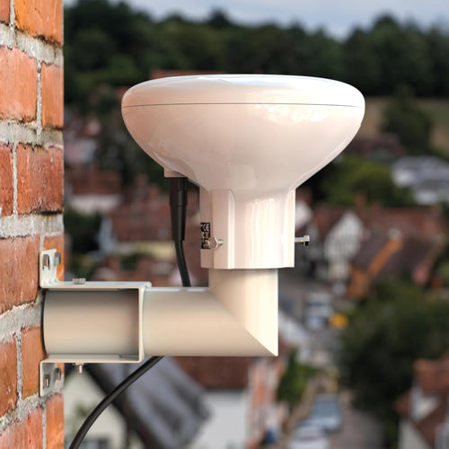 Outdoor Aerial, SLx Digidome For TV Digital Freeview HD 360^0 Omni Directional Amplified Antenna with Integrated 4G + 5G Filter and Full Installation Kit,White