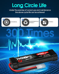 RC NiMH Battery 7.2V 3600mAh High-Capacity for Models x2 7.2V 3600mAh