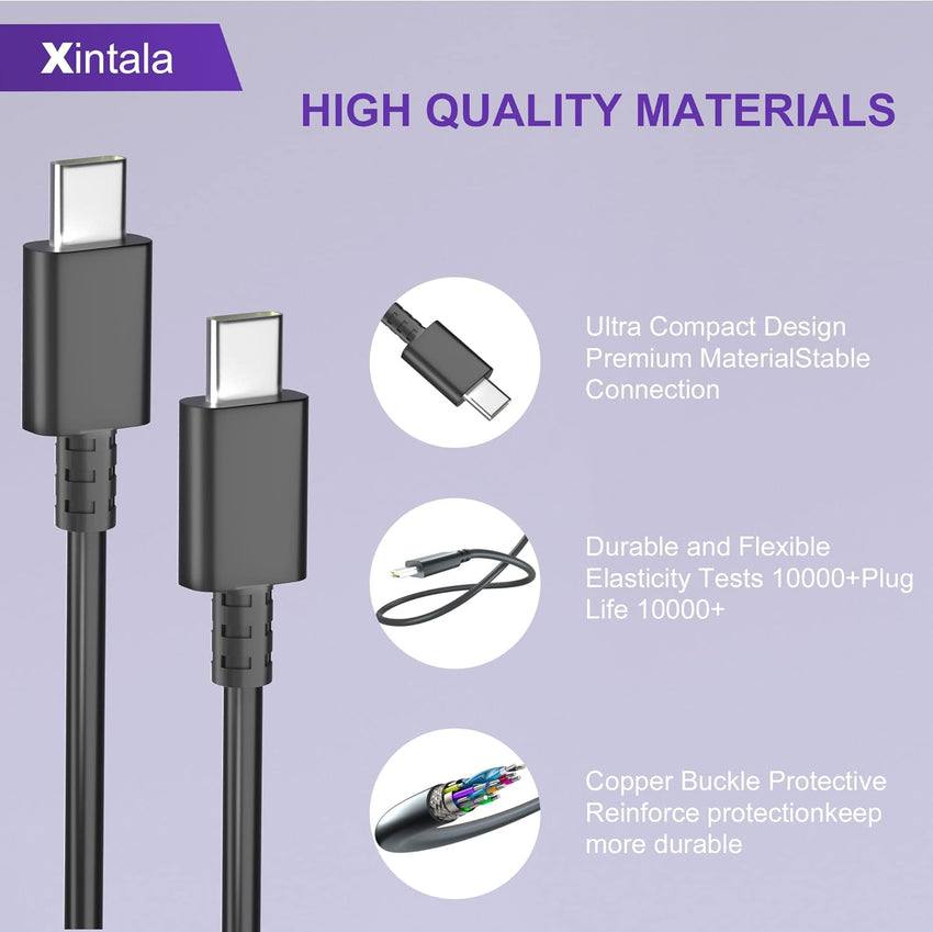 Xintala 45W USB C Laptop Charger Compatible with Lenovo Chromebook 100e 300e 500e Series, Acer, HP, Asus, Dell, Samsung and More Type-C Power Supply