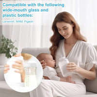 10 Pcs Baby Bottle Caps Replacement Compatible with Lansinoh MAM Pigeon Bottles â White