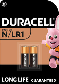Duracell Specialty N Alkaline Battery 1,5V, pack of 2 (E90 / LR1), Designed for use in Flashlights, Calculators, & Bike Lights