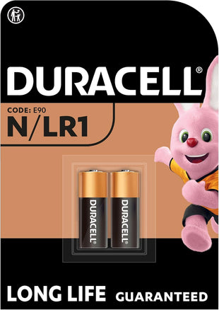 Duracell Specialty N Alkaline Battery 1,5V, pack of 2 (E90 / LR1), Designed for use in Flashlights, Calculators, & Bike Lights