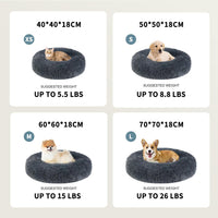 Belababy Donut Dog Bed Washable Light Grey 70cm