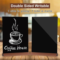 Chalkboard Table Signs 3-Pack with Stands Black A5