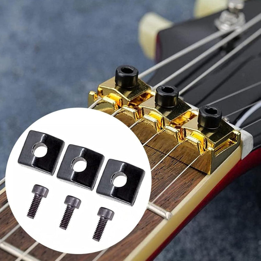 Electric Guitar Locking Nut Clamp 9PCS Metal Parts for Tremolo Bridge â Black Silver Gold