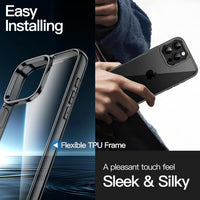 JETech Case for iPhone 16 Pro Max 6.9-Inch, Non-Yellowing Shockproof Phone Bumper Cover, Anti-Scratch Clear Back (Black)