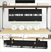Under Desk Cable Management Tray with Clamp/Screw Mount â 40-inch