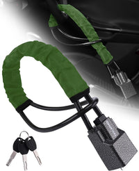 Upgraded Steering Wheel Lock with High Visibility Metal Head â Green