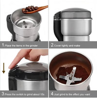 Electric Spice Grinder 400W Stainless Steel Multifunctional â Silver