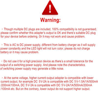 SZZKtech 5V AC Adapter DC5V 3A Power Supply charger With 11 DC Plug Tips AC230V to DC5V 3Amps 2.5A 2A 1.5A power adapter 5 volt ac dc Adapter for CCTV Camera Baby Monitor Graco Swing TV box