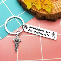 Audiologist Keyring Funny Thank You Gift â Silver