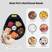 Automatic Cat Feeder with Cooling & Timer Wet Food Dispenser Washable Plates White