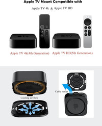 sciuU Wall Mount compatible with Apple TV , Anti-Theft Holder Stand Shelf suitable for Apple TV 4th and Apple TV 5th Generation compatible with Apple TV 4K and Apple TV HD 2021 - Black