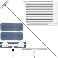 Telescopic Window Squeegee & Cleaning Pole 2-in-1 Silicone 3.8m