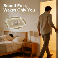 Vibrating Travel Alarm Clock Dual Alarm Heavy Sleepers Compact Black