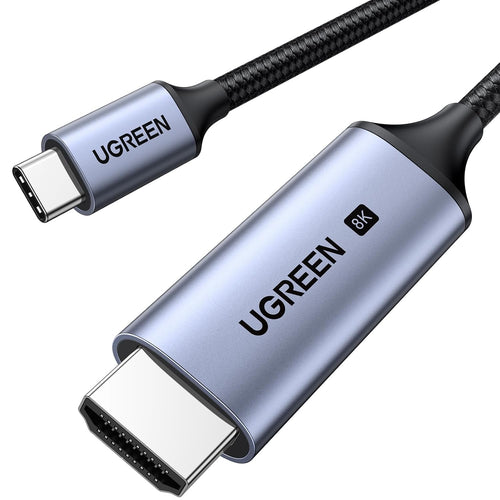 UGREEN USB C to HDMI 2.1 Cable 8K@60Hz 4K@240/144/120Hz Type C Thunderbolt 5/4/3 HDMI HDR Lead Compatible with MacBook iMac Mac Mini iPad Pro iPhone 17 16 Galaxy Tab 10 S25 Surface XPS Pixel 10(2M)