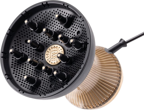 Bellissima Diffon Supreme, Hot Air Diffuser for Curly Hair, XL Diffuser with 12 Fingers, Ceramic Technology & ArganOil, 2 Speeds, 3 Temperatures, Ioniser, Gentle Drying