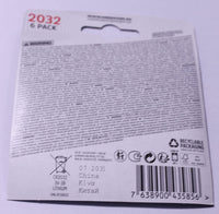 CR2032 6BL Energizer Batteries ECR2032