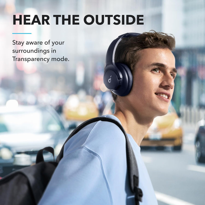 SoundCore by Anker Q20i Hybrid ANC Headphones - Comfortable Fit, Great Sound, Rich Bass, App Control, Long Playtime, Ideal for Home, Gym, Travel (Renewed)