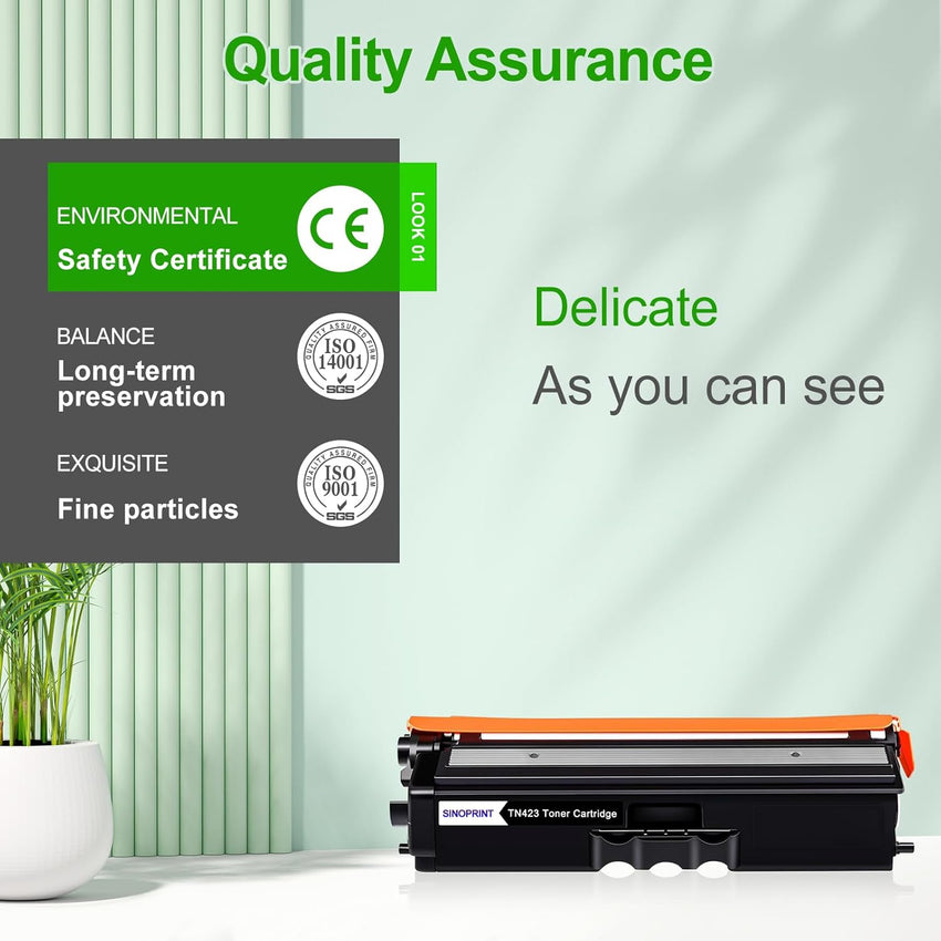 SINOPRINT TN423 Black Toner Compatible with Brother TN423 TN421 TN 423 TN 421 for Brother MFC-L8690CDW Toner Cartridges Black for HL-L8260CDW DCP-L8410CDW HL-L8360CDW MFC-L8900CDW