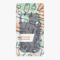 kwmobile Case Compatible with Apple iPhone 13 - Case with Hand Strap and Stand Soft TPU Silicone Coating - Blueberry
