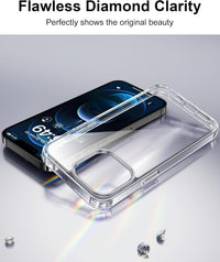 HOOMIL Case for iPhone 12 Pro Max, Non-Yellowing, Drop Protection, Anti-Scratch Transparent Hard Back Phone Cover - Crystal Clear
