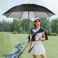 UV Golf Umbrella 68in Large Windproof Double Canopy UPF50+ â Silver/Pink