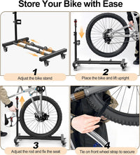 Vertical Bike Stand 360Â° Wheels Upright Storage 2 Pack up to 29in
