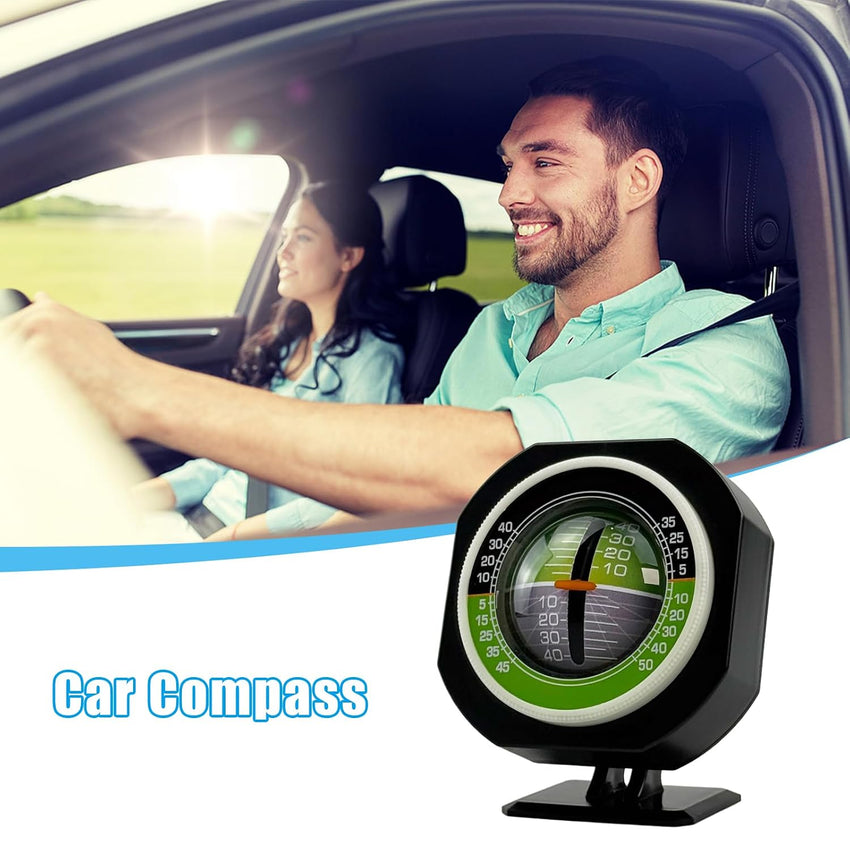 Car Inclinometer Universal Off-Road Vehicle Angle Meter Adjustable Balancer â Black