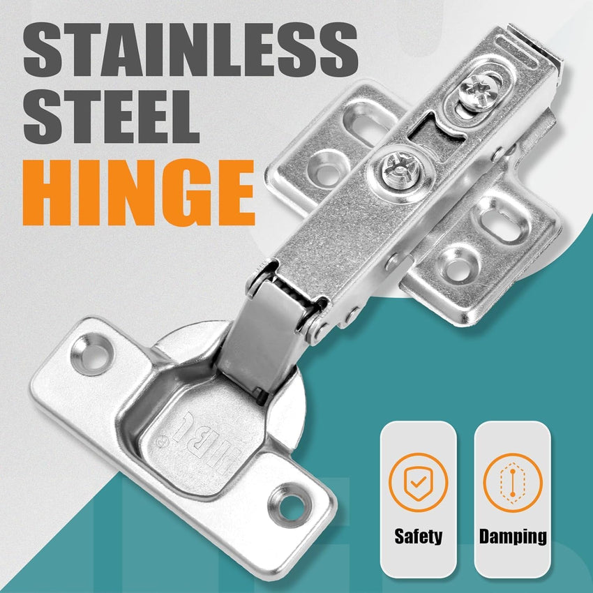 Soft Close Kitchen Cupboard Hinges 35mm 110 Degree 10pcs