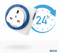 24-Hour Segment Timer Switch Square Mechanical â White