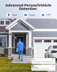 Reolink 5MP PoE CCTV Camera with Human/Vehicle Detection, IR Night Vision, IP67 Waterproof Time Lapse Audio Recording, RLC-510A