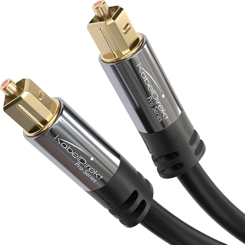 KabelDirekt - Optical Audio Cable, TOSLINK Cable - Soundbar to TV - 1m short (Digital Optical Audio Cable, Fibre Optic Lead, TOSLINK/SPDIF Cable, for Stereo/Amp/HiFi, Xbox One/PS4 - black)